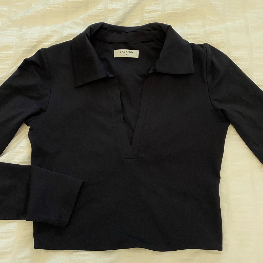 Aritzia contour polo long sleeve